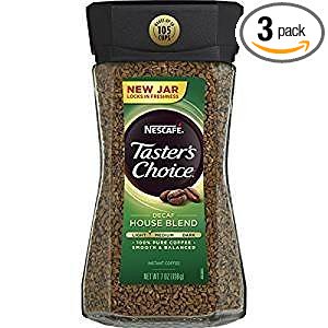 Nescafe Taster's Choice Instant Decaf Coffee, 7-Ounce Canisters (Pack of 3)