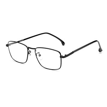 Cyxus Reading Glasses Anti UV Harmful Blue Light Computer Glasse (8752T01， Rectangular Metal Frame)