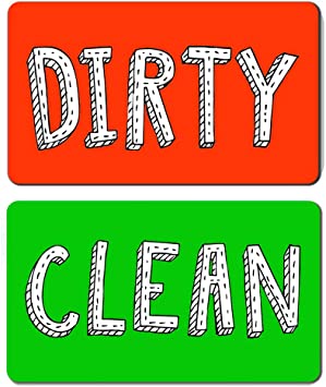 Dishwasher Magnet Clean Dirty Sign Waterproof Double Sided Flip Sign Dishwasher Reversible Indicator Clean Dirty Dishwasher Magnet