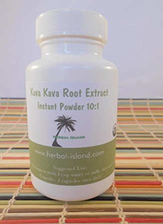 Kava Root Extract Powder (60 Count Capsules 500mg Each) Fiji Grown with Free Shipping