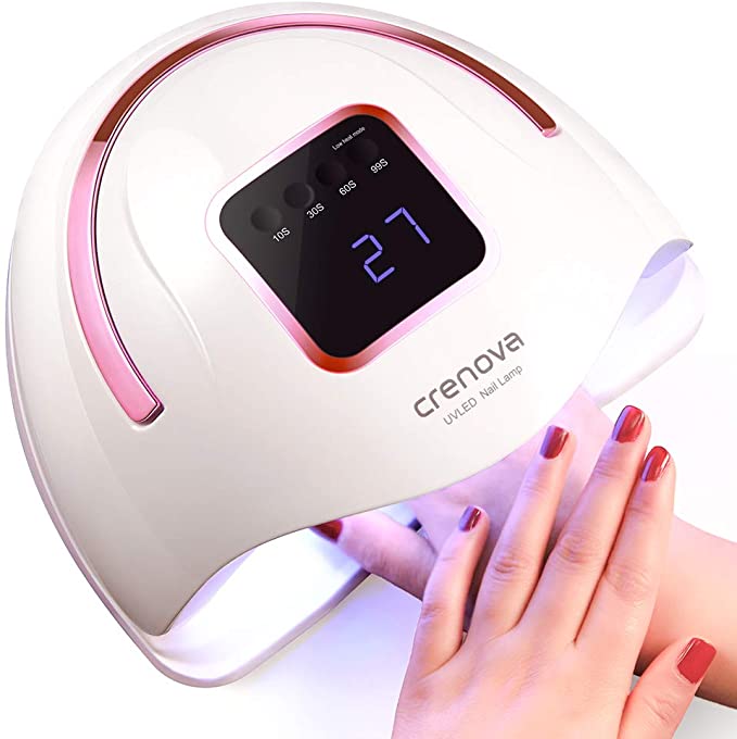 Crenova UV LED Nail Lamp, 72W 36 LEDs Professional Nail Dryer with Auto Sensor & 4 Timers (10/30/60/99S) for Easy & Fast Salon-Style Nail Art At Home