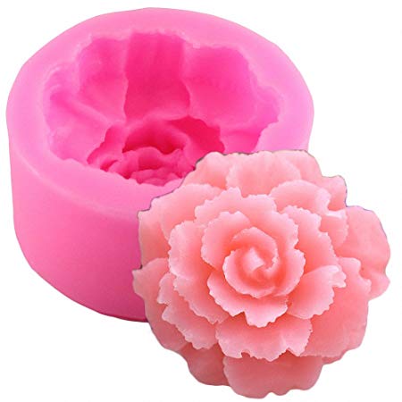 3D Carnation Candle Mold - MoldFun Carnation Flower Silicone Mold for Handmade Soap, Lotion Bar, Bath Bomb, Wax Crayon, Polymer Paper Fimo Clay, Art Craft Gift for Mother’s Day