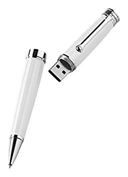 Montegrappa Parola 32 GB USB Ballpoint Pen Twist Open White Resin ISWOUSBW Retail Price $345.00