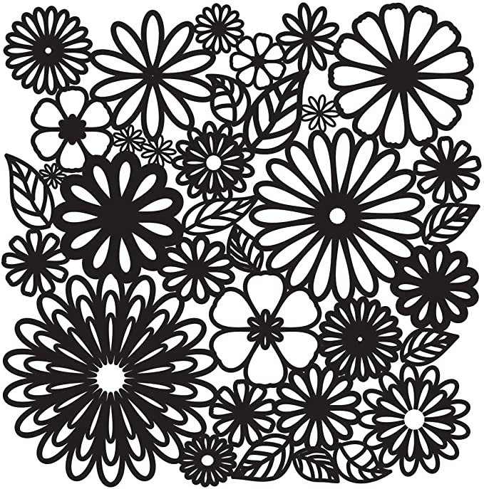 CRAFTERS WORKSHOP TCW-157 Templates 12-Inch by 12-Inch, Flower Frenzy