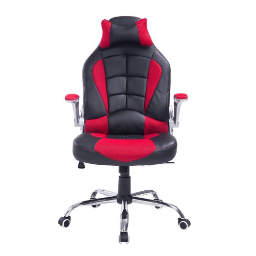 HomCom Racing Style Executive Gaming Office Chair - Black and Red