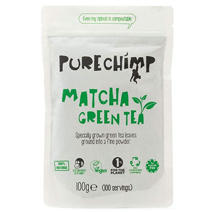 Matcha Green Tea Powder - 100g(3.5oz) Pouch by PureChimp - Ceremonial Grade from Japan - Pesticide-Free (Regular)