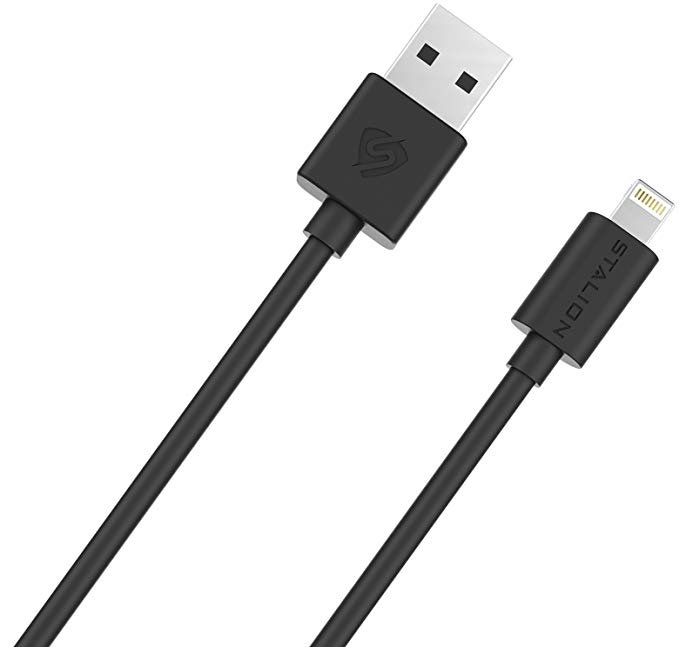 Lightning Cable [Apple MFi Certified] Stalion Stable USB Data Sync Charger Cord for iPhone 5 5s 5c SE iPhone 6 6s Plus iPad Air iPad Mini iPad Pro iPod Touch iPod Nano 7(Black)(3.3 Feet/1 Meter)