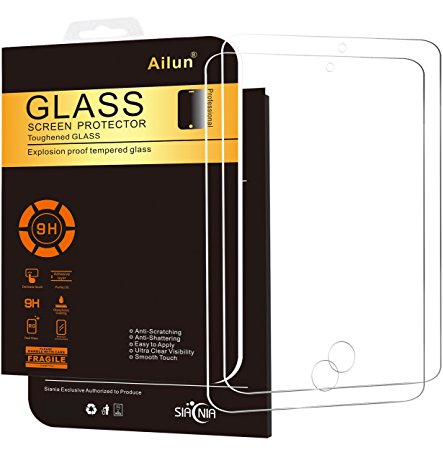 iPad Pro 10.5 inch Screen Protector,2PCS by Aliun,[2017release]Apple Pencil Compatible,2.5D Rounded Edge Tempered Glass,Scratch Resistant,Crystal Clear,Bubble-Free,Siania Retail Package