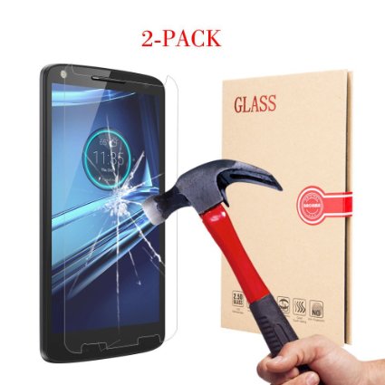 BACAMA® Tempered Glass Screen Protector for Motorola Droid Turbo 2 [2-Pack] HD Clear 99% Touch Screen Responsive