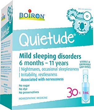 Boiron Quietude, 30 Unit-Doses (1 ml Each), Children's Homeopathic Medicine for the Relief of Mild Sleeping Disorders, Irritability, Restlessness Associated with Nervousness