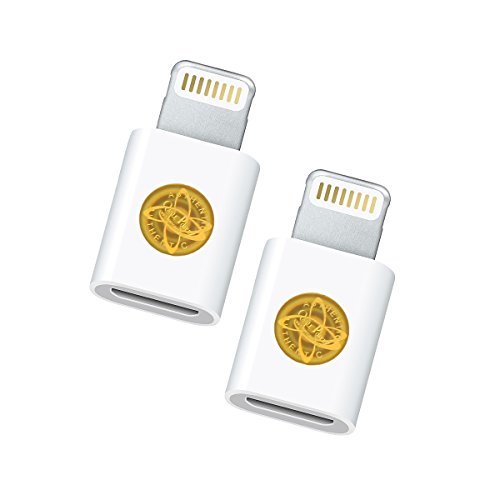 2PK of Micro USB to 8Pin Sync and Charge Adapter Converter for iPhone 66S - White