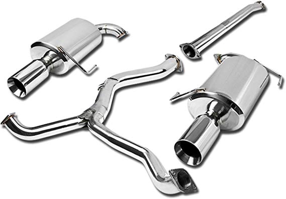 DNA Motoring CBE-LEGACY-T2-SS CBELEGACYT2SS Stainless Steel Catback Exhaust System