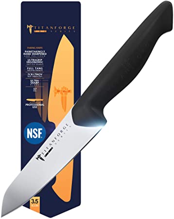 TITAN FORGE - Paring Knife - 3.5" - Pro Series Knives - 7CR17MOV High-Carbon steel - Full Tang - NSF Certified