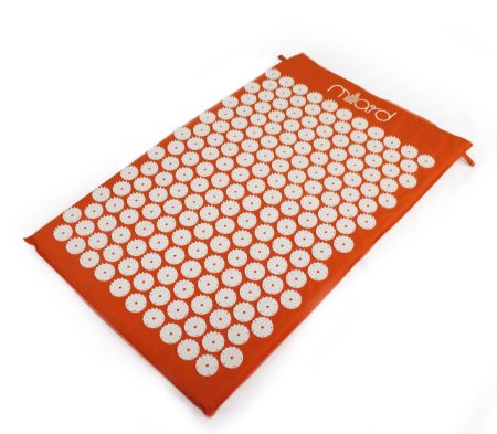 MILLIARD Therapeutic Acupressure Mat - Great for Relieving Neck Sciatic and Back Pain - 26inx16in - Orange