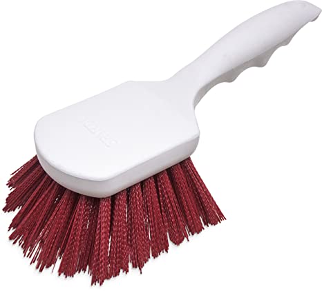 Carlisle 4054105 Sparta Utility Scrub Brush, 8" x 3", Red