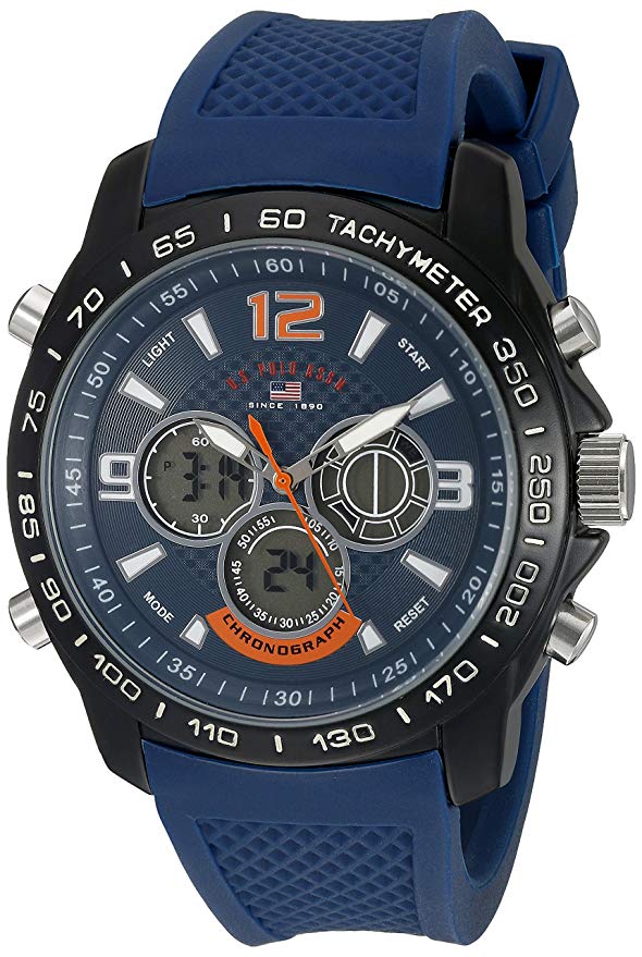 U.S. Polo Assn. Sport Men's US9557 Analog-Digital Blue Watch