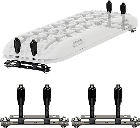 ALL-TOP Recovery Board Mount Kits, Universal Brackets for Traction Tracks, Adjustable DIY Installtion Sets to Roof Racks, Crossbars & Cargo Basket