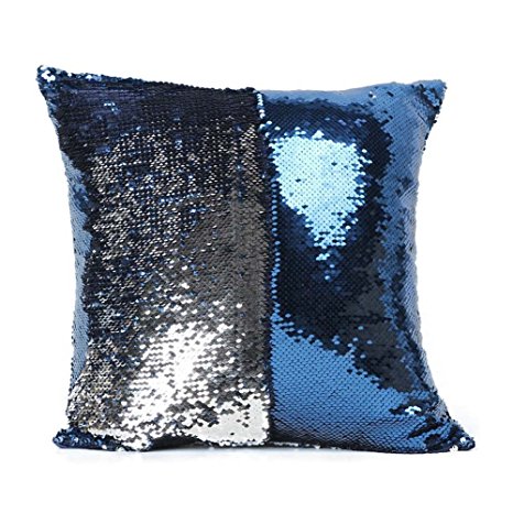 Funbase Double Color Sequins Throw Pillow Case Cushion Cover for Home Car Sofa Decorations