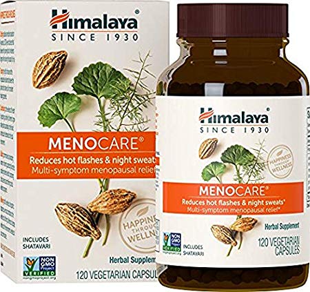 Himalaya MenoCare with Shatavari for Hot Flashes, Night Sweats & Multi-Symptom Menopause Relief, 800 mg, 120 Capsules, 1 Month Supply