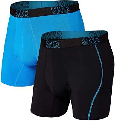 Saxx Underwear Men's Boxer Briefs – Shadow Men’s Boxer Briefs with Built-in Ballpark Pouch Support – Workout Boxer