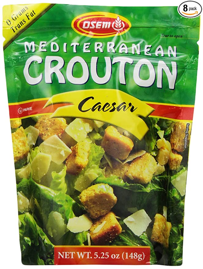 Osem Mediterranean Crouton, Cesar, 5.25 Ounce (Pack of 8)