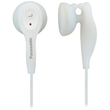 Panasonic RPHV21WH In-Ear Earbud Heaphones with Built-in Clip (White) (Discontinued by Manufacturer)