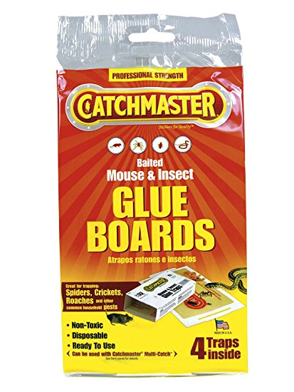 Catchmaster 1872SD Mouse Insect and Snake Glue Boards, 4-Pack