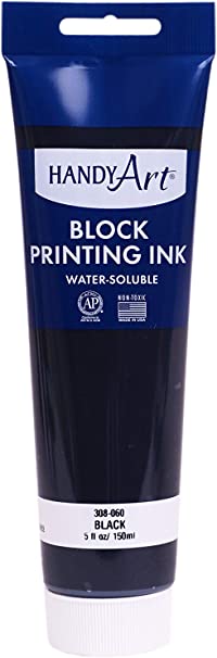 Handy Art Block Printing Ink, 5 Ounce, Black