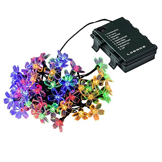 Battery Operated String Lights, LOENDE Waterproof Dimmable Multi-color Flower String Lights for Valentine's, Thanksgiving, Party, Outdoor, Indoor, Holiday, Christmas, Wedding Decorations
