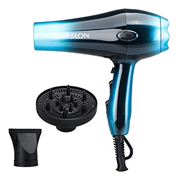 VASLON 1875W Professional Salon Hair Dryer Nano Ionic Negative Ionic Blow Dryer AC Motor Fast Dry Low Noise Hair Blow Dryer 2 Speed and 3 Heat Setting with Diffuser & Concentrator