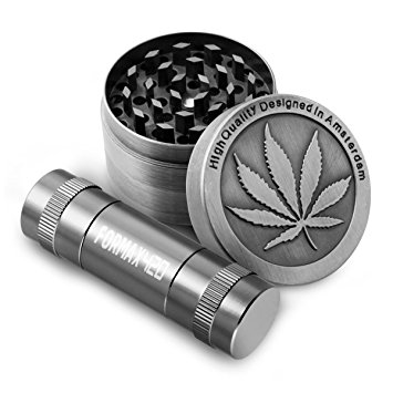 Formax420 Herb Grinder 2 Inch 4 Pieces with Pollen Press Included