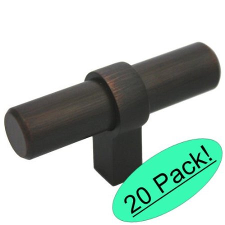 Cosmas 181ORB Oil Rubbed Bronze Cabinet Bar Handle Pull Knob - 2" Long, 20 Pack
