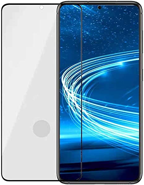 Glass Screen Protector for Galaxy S21 plus 5G, 6.7 Inch, 2.5D Tempered Glass Film Compatible with Ultrasonic Fingerprint Scanner, 2 Pack, Black