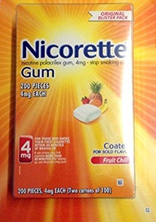 Nicorette Gum 4mg 200 pieces (Fruit Chill)
