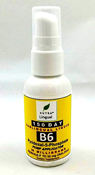 P-5-P Vitamin B6 as Pyridoxal-5-Phosphate 30 mg (Equivalent to 50 mg Oral Dose) 150 DAY Sublingual Liquid Supplement by NUTRA Lingual (™) for Maximum Absorption