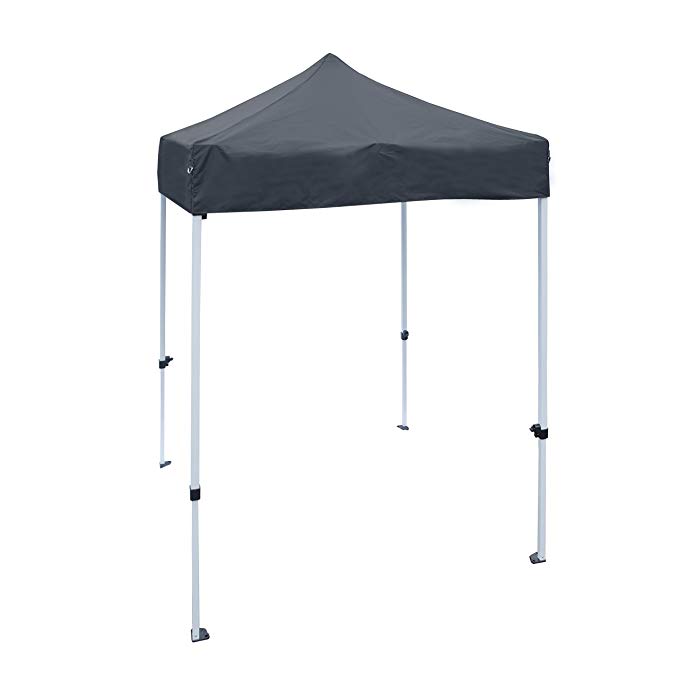 ALEKO GZF5X5BK Foldable Popup Polyester Gazebo Canopy Patio Coffee Shelter 5 x 5 Feet Black