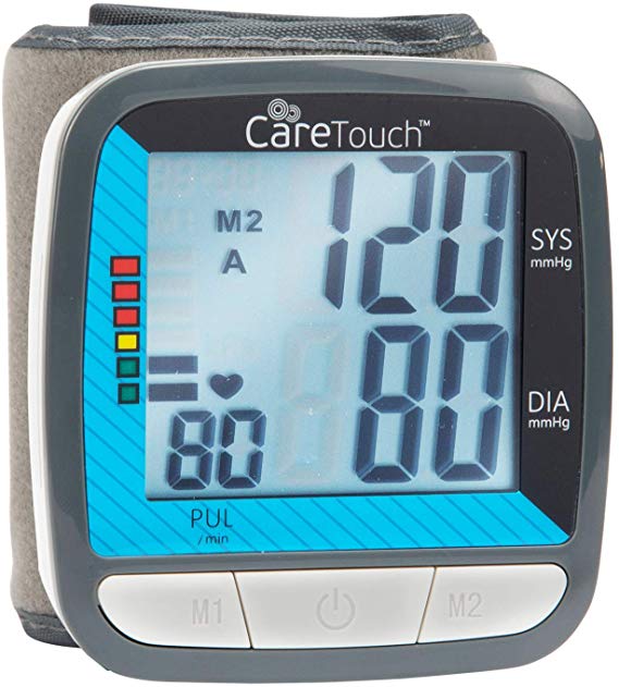 Care Touch Automatic Wrist Blood Pressure Cuff Monitor - Classic Edition - Fast Accurate Readings and  Approved, Batteries and Case Included