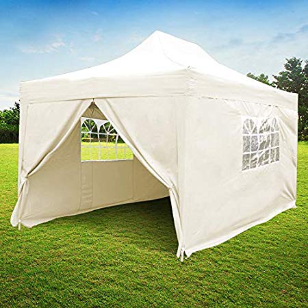 Airwave 3x4.5m Waterproof Cream Garden Pop Up Gazebo - Stunning Outdoor Marquee Tent with Carry Bag