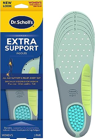 Dr. Scholl's Insoles for Women Extra Support Pain Relief Orthotics Shoe Inserts, Designed for Plus-Size, 1 Count