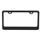 Grand General 60439 Matte Black Powder Coated License Plate Frame with 2 Holes