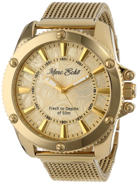 Men's E18597G1 The Flash Gold Mesh Gold Dial Watch