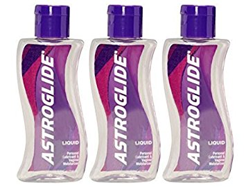 Astroglide Liquid Personal Lubricant Water-based Water-soluble Condom-compatible Long-lasting Silky Smooth: Size 5 Oz. / 148 Ml. (Pack of 3)