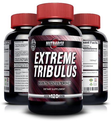 Pure Bulgarian Tribulus Terrestris Supplement, 95% Steroidal Saponins - 80% Protodioscin, Top Rated, Max Strength, Highest Potency On The Market, Increases Libido, Sex Drive & Stamina, Promotes Natural Testosterone Production - 1320mg