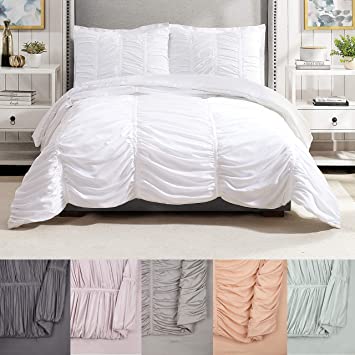 Modern Heirloom Emily Texture (White) 2-Piece Comforter Set - Twin/Twin XL