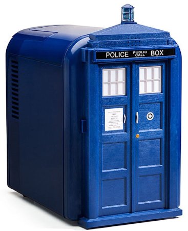 Doctor Who Plastic TARDIS Mini Fridge Blue