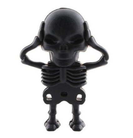 Usbkingdom 32GB 32G Black Skeleton Shape Gift Cartoon USB Flash Drive Pen Drive Memory Stick Pendrive