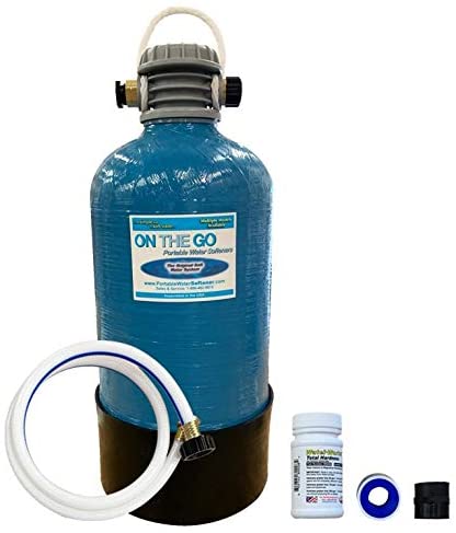 On The Go OTG4-VM-DBLSOFT Large Compact Portable Double Standard Water Softener, Blue