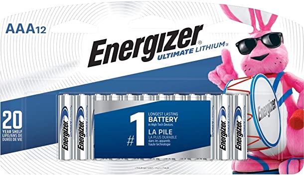 Eveready L92SBP12 Ultimate Lithium Batteries, AAA, 12/Pack