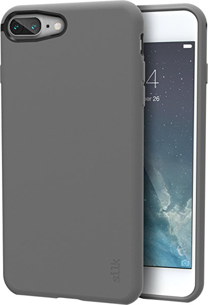 Silk iPhone 7 Plus Grip Case - Base Grip for iPhone 7  [Slim Fit Lightweight Protective No-Slip Cover] - Gunmetal Gray