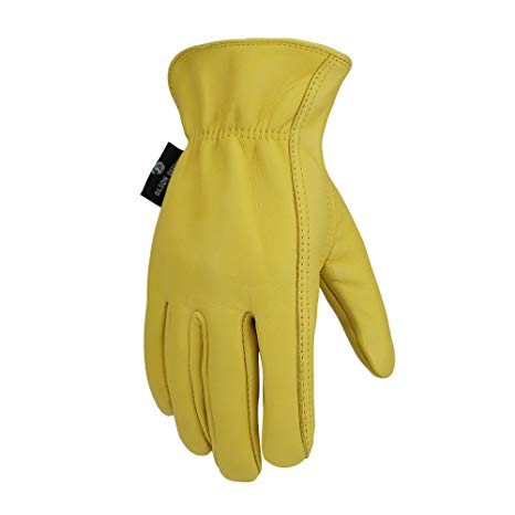 Handing workshop Gloves Sheepskin Gloves Leather Driving/Riding/Gardening/Farm - Extremely Soft and Sweat-absorbent - Perfect Fit for Men & Women (Large)